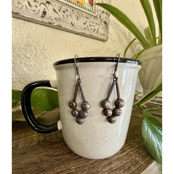 Vintage Mexico Mexican Sterling Silver Grape Cluster Earrings Set,TD-29‎ - Picture 1 of 4